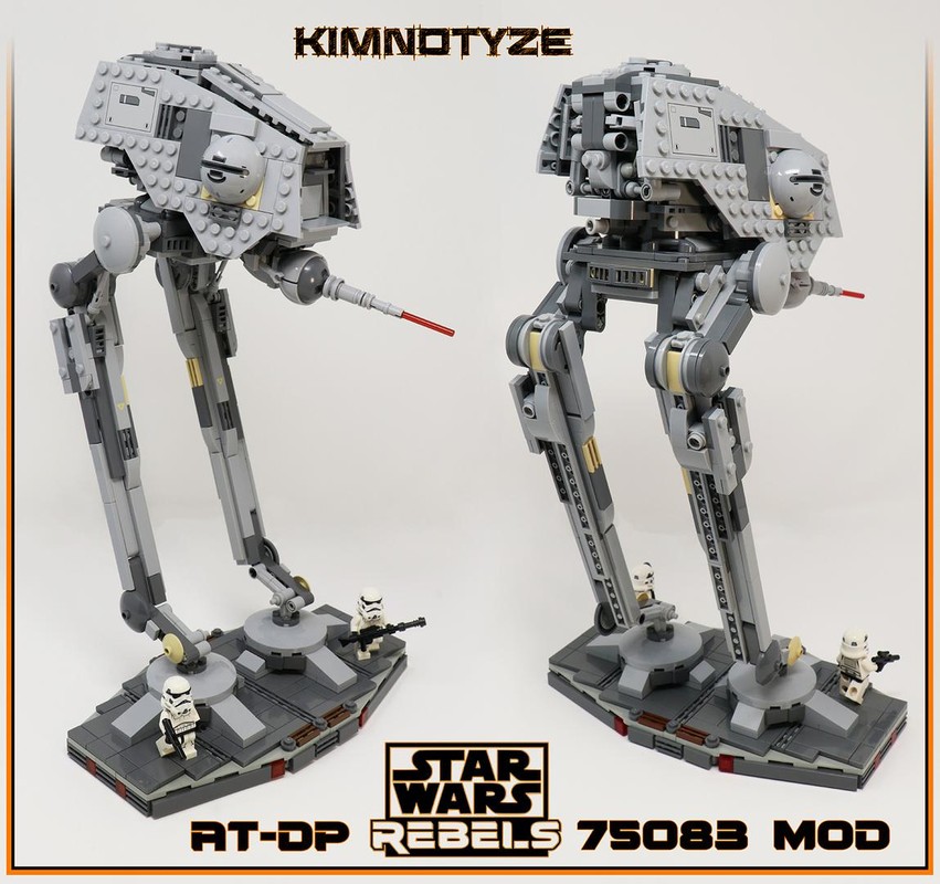 Lego AT-DP 75083 MOD with Baseplate - Version 1.0