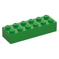 Lego Brick 2 x 6 / Bright Green