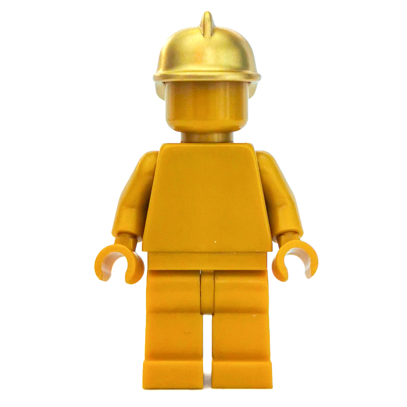 Lego Statue, Pearl Gold, Fire Helmet