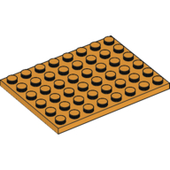 Lego Plate 6 x 8 / Medium Orange