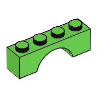 Lego Brick Arch 1 x 4 / Bright Green