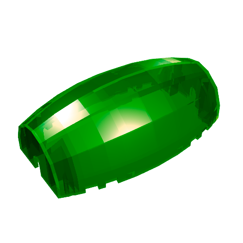Lego Windscreen 10 x 6 x 3 Bubble Canopy Double Tapered / Trans-Green