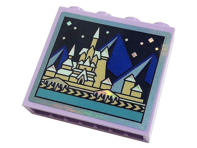 Lego Brick 1 x 4 x 3 with Castle and Mountains Pattern (Sticker) - Set 43197