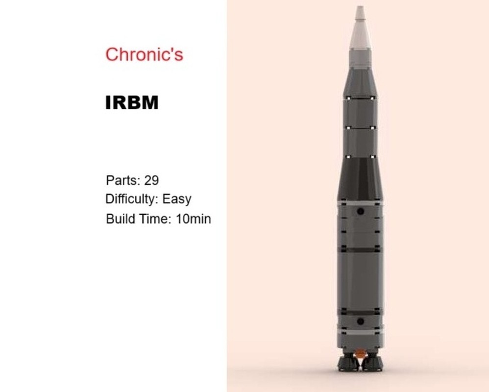 Lego RS-6 IRBM (Intermediate Range Ballistic Missile)