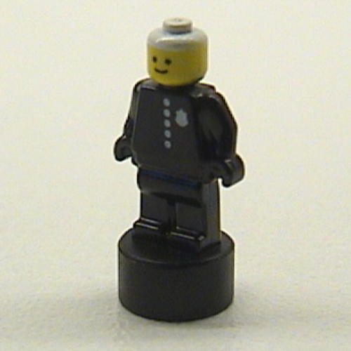 Lego Minifig Trophy Statuette, Classic Policeman Print / Black
