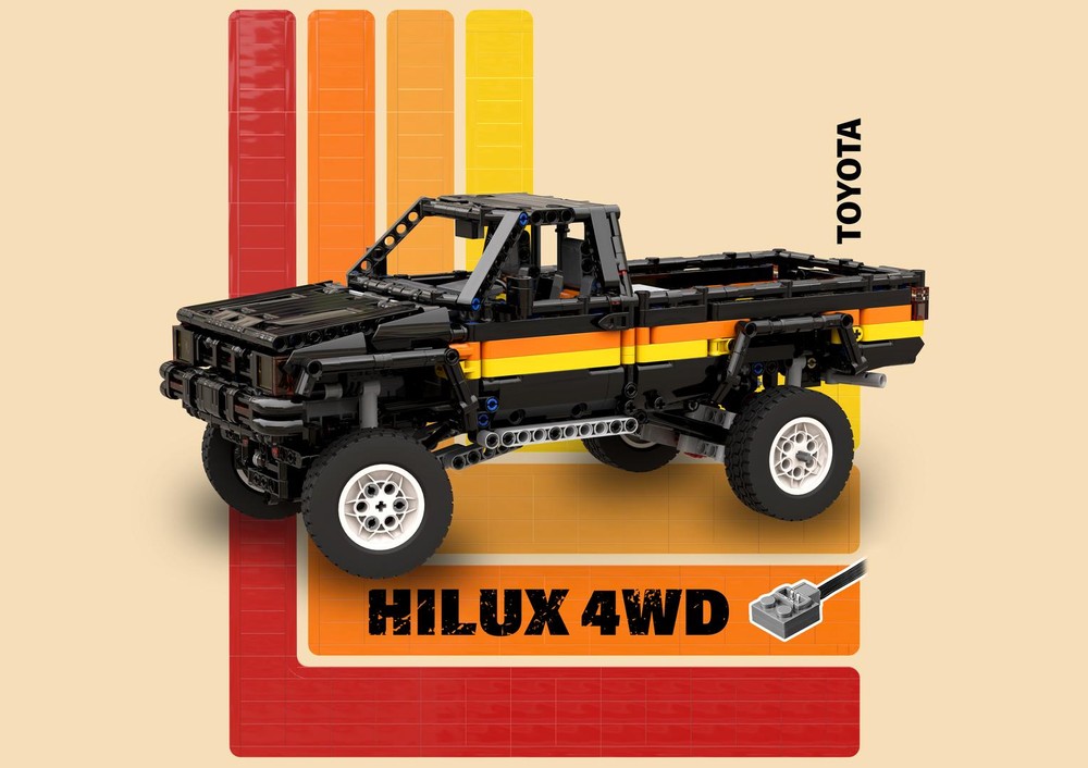 Lego TOYOTA Hilux 4WD Single Cab | Power Functions (Black)