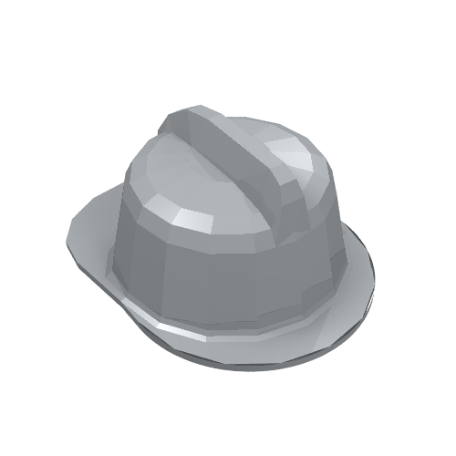 Lego Helmet Fire / Light Bluish Gray