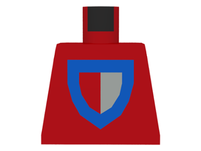 Lego Torso Castle Classic Shield Red/Gray Pattern