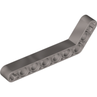 Lego Technic Beam 1 x 9 Bent (7 - 3) Thick / Metallic Silver