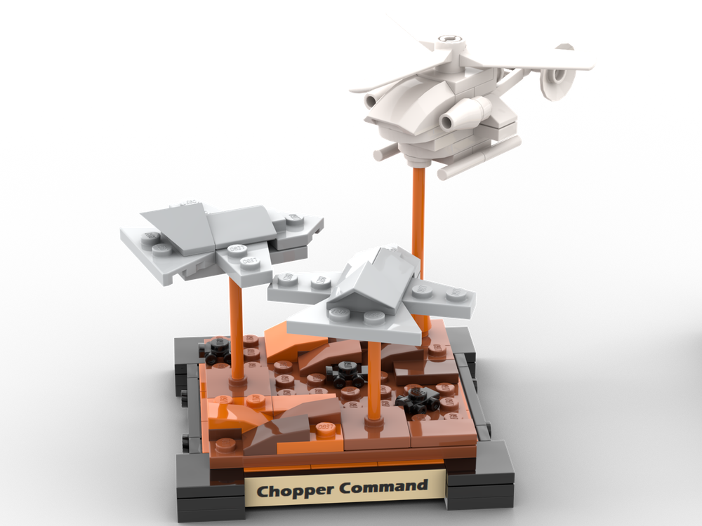 Lego Chopper Command diorama for Atari