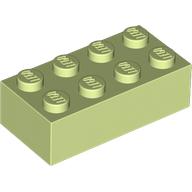Lego Brick 2 x 4 / Yellowish Green