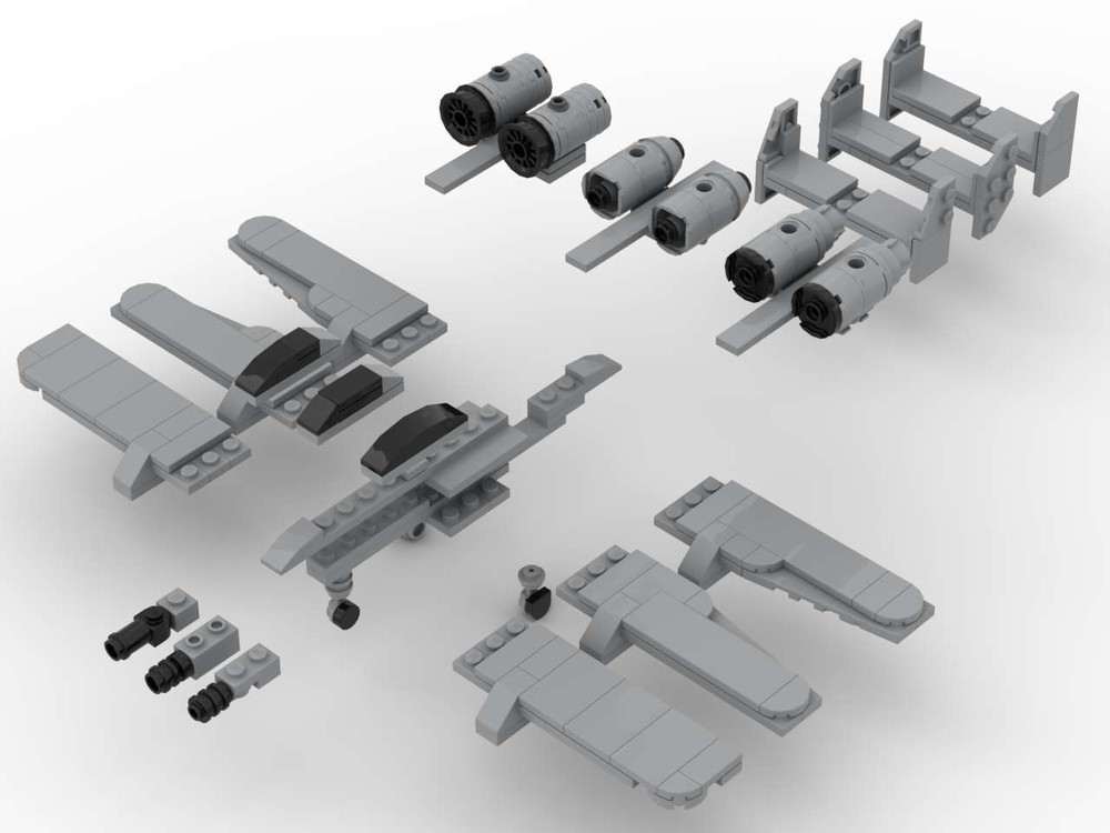 Lego A-10 Thunderbolt (''Warthog'') mini [modular] [Remastered]