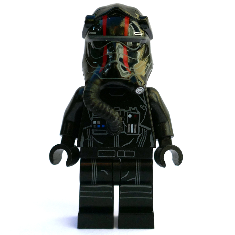 Lego TIE Pilot, First Order, Two Red Lines on Helmet