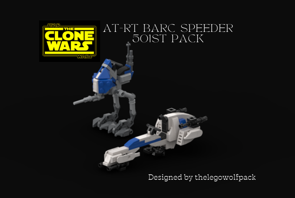 Lego AT-RT Barc speeder 501st pack