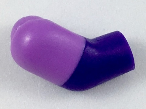 Lego Arm, Right with Molded Medium Lavender Short Sleeve  Pattern