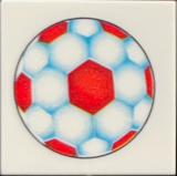 Lego Tile 2 x 2 with Soccer Ball / Football Pattern