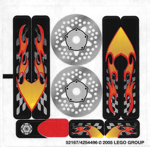 Lego Sticker Sheet for Set 8645-1