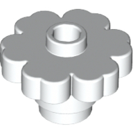 Lego Plant, Flower 2 x 2 - Round [Open Stud] / White