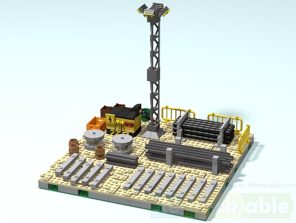 Lego Railway construction site