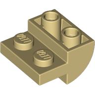 Lego Brick Curved Inverted 2 x 2 with 1 x 2 Cutouts / Tan
