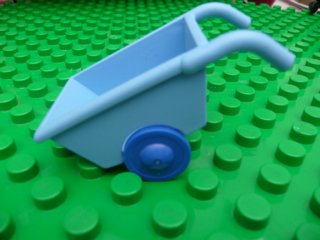 Lego Duplo Wheelbarrow with Blue Wheels