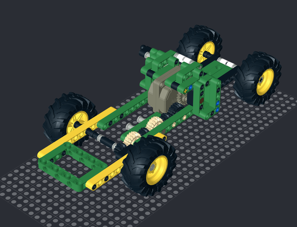 Lego rind-up car