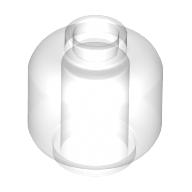 Lego Minifig Head [Plain] [Hollow Stud] / Trans-Clear
