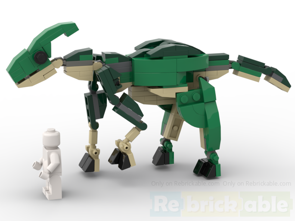 Lego Parasaurolophus (Roughly minifigure scale)