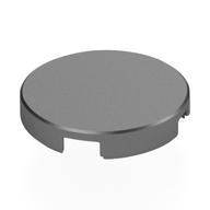 Lego Tile Round 2 x 2 with Bottom Stud Holder / Metallic Silver