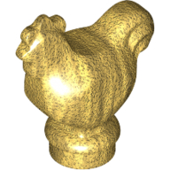 Lego Animal, Chicken [Plain] / Pearl Gold