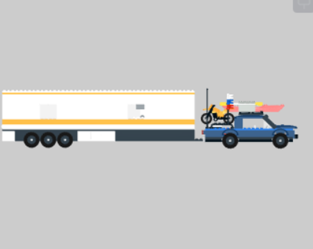 Lego Overland pickup and Camper trailer
