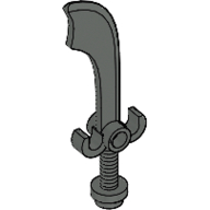 Lego Weapon Sword / Scimitar / Dark Gray