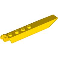 Lego Hinge Plate 1 x 8 Locking with Angled Side Extensions, Rounded Plate Underside, 9 Teeth / Yellow