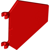 Lego Flag 5 x 6 Hexagonal with U Clips / Red