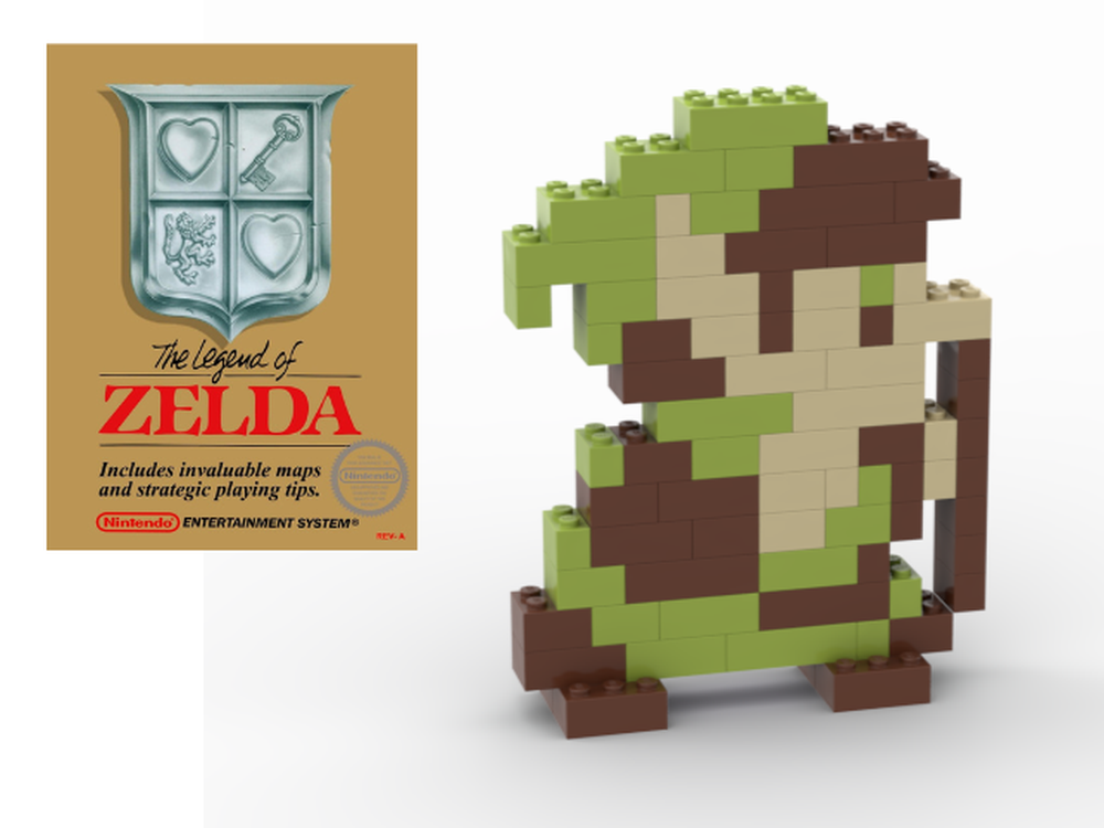 Lego 8-bit Link NES Sprite (Walking)