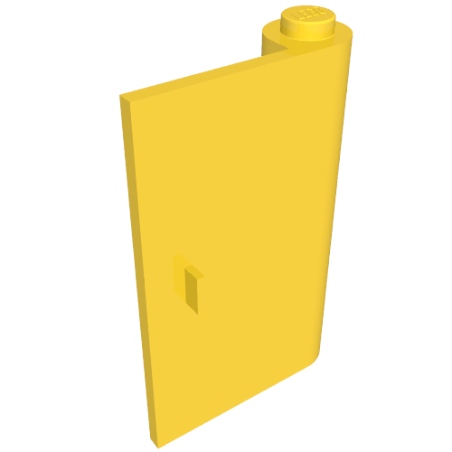 Lego Door 1 x 3 x 4 Right with Thin Handle / Yellow