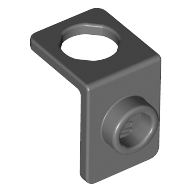 Lego Minifig Neckwear Bracket [One Stud] / Dark Bluish Gray