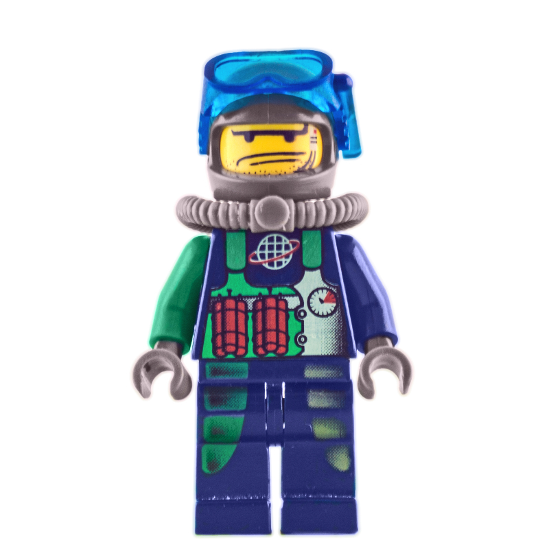Lego Crunch with Trans-Dark Blue Diving Mask