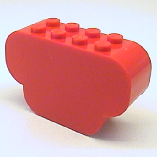 Lego Brick Curved 2 x 6 x 3 Triple Curved Bottom / Red