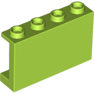 Lego Panel 1 x 4 x 2 with Side Supports - Hollow Studs / Lime