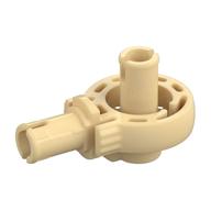 Lego Technic Rotation Joint Ball Loop with Two Perpendicular Pins with Friction / Tan
