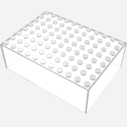 Lego Box 8 x 11 x 3 Top / Trans-Clear