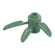 Lego Plant, Round 1 x 1 - 3 Bamboo Leaves / Sand Green