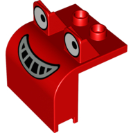 Lego Duplo Bulldozer Front with Eyes Looking Left Print (Muck)