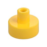 Lego Tile Round 1 x 1 with Hollow Bar / Yellow