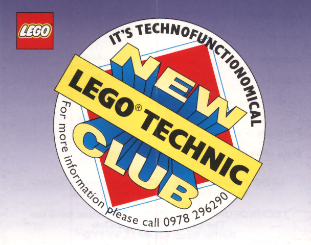 Lego 1994 Insert - Lego Technic Club UK (999.003-UK)