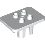 Lego Duplo Table 3 x 4 x 1 1/2 with 4 Top Studs / White