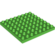 Lego Duplo Plate 8 x 8 / Bright Green