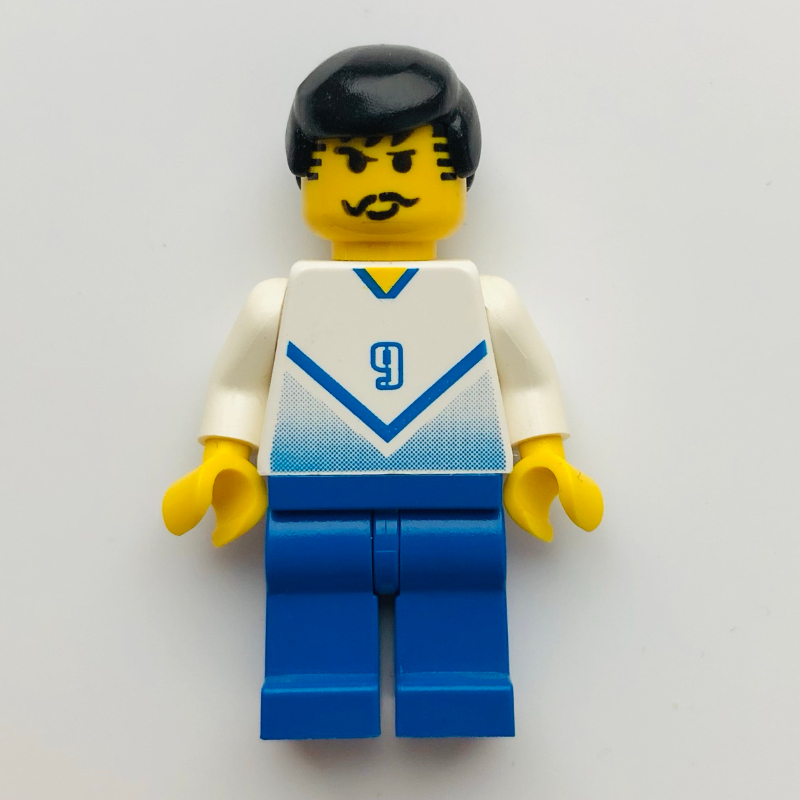 Lego Soccer Player White Torso, Blue Legs #9