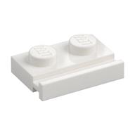 Lego Plate Special 1 x 2 with Door Rail / White